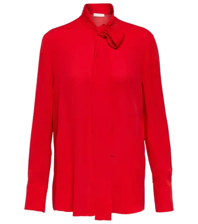 Valentino Bow-detail silk blouse