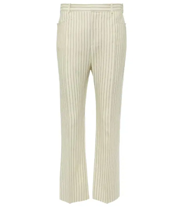 Tom Ford Wallis striped wool and silk-blend straight pants
