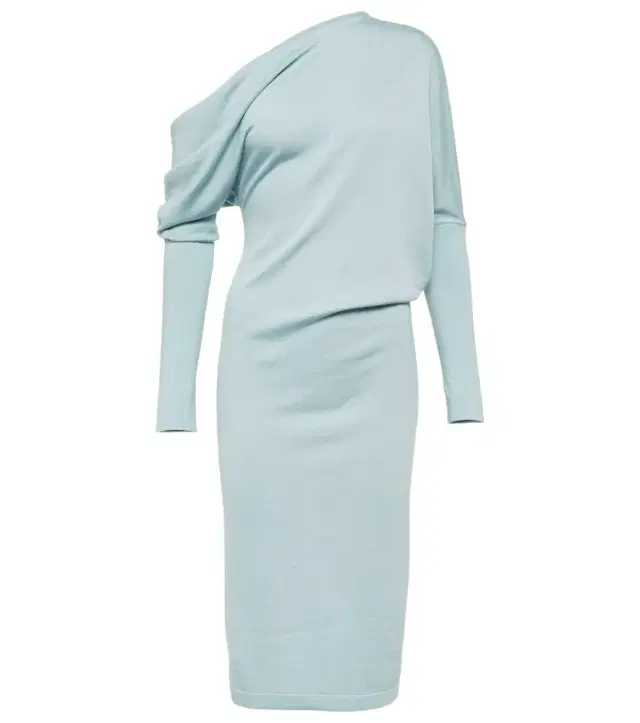 Tom Ford Off-shoulder cashmere-blend midi dress