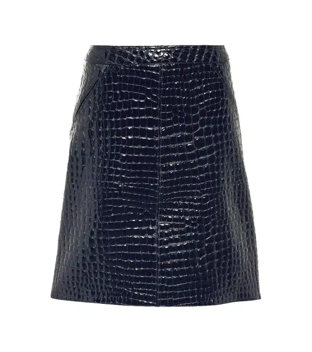 Tom Ford Croc-effect leather midi skirt