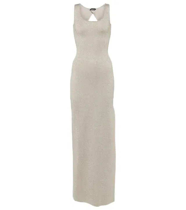 Tom Ford Metallic knit maxi dress