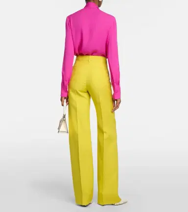 Valentino Crêpe Couture high-rise straight pants | Thumbnail 3 Valentino Crêpe Couture high-rise straight pants | Thumbnail 3