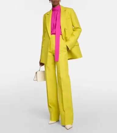 Valentino Crêpe Couture high-rise straight pants | Thumbnail 4 Valentino Crêpe Couture high-rise straight pants | Thumbnail 4