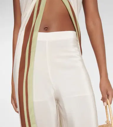 ADRIANA DEGREAS Arisaema high-rise silk wide-leg pants | Thumbnail 2