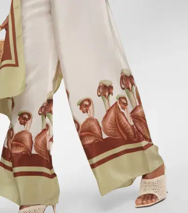 ADRIANA DEGREAS Arisaema high-rise silk wide-leg pants | Thumbnail 3