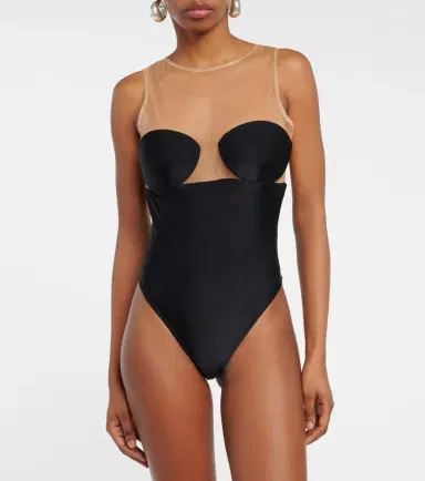 ADRIANA DEGREAS Hands tulle bodysuit | Thumbnail 2