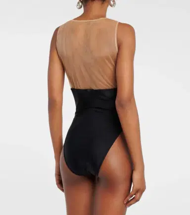 ADRIANA DEGREAS Hands tulle bodysuit | Thumbnail 5