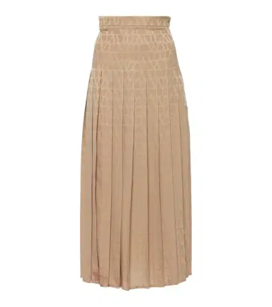 Valentino Toile Iconographe pleated silk midi skirt | Thumbnail 1