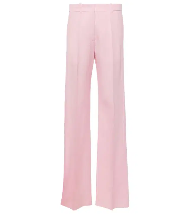 Valentino Wool and silk wide-leg pants