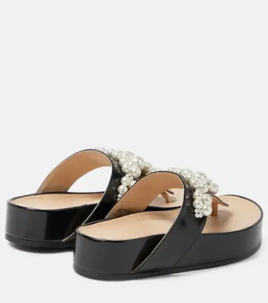 Simone Rocha Embellished leather thong sandals | Thumbnail 4 Simone Rocha Embellished leather thong sandals | Thumbnail 4