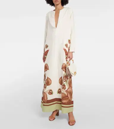ADRIANA DEGREAS Arisaema printed maxi dress | Thumbnail 6