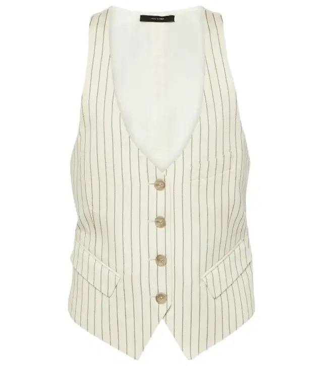 Tom Ford Pinstripe wool and silk-blend vest