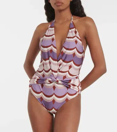 ADRIANA DEGREAS Vintage Waves printed swimsuit | Thumbnail 4