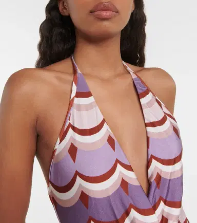 ADRIANA DEGREAS Vintage Waves printed swimsuit | Thumbnail 5