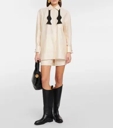 Max Mara Piadena high-rise cotton shorts | Thumbnail 2