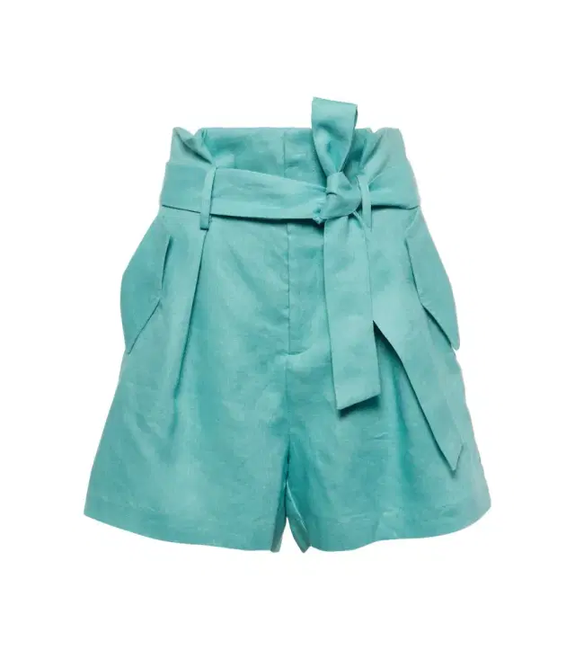 ADRIANA DEGREAS Orquidea high-rise linen shorts