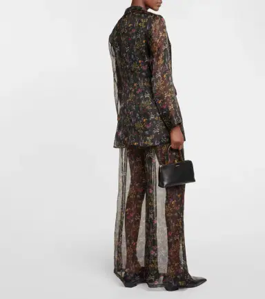 Max Mara Jabot floral silk organza blouse | Thumbnail 2