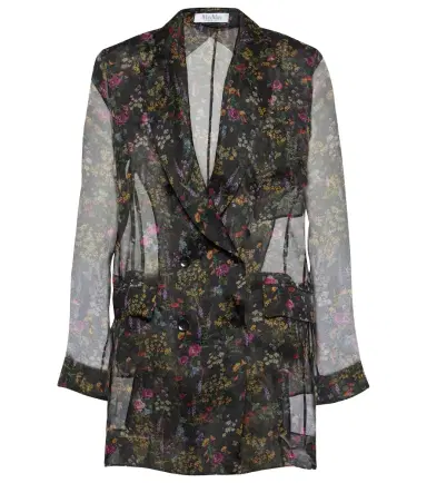 Max Mara Jabot floral silk organza blouse | Thumbnail 1