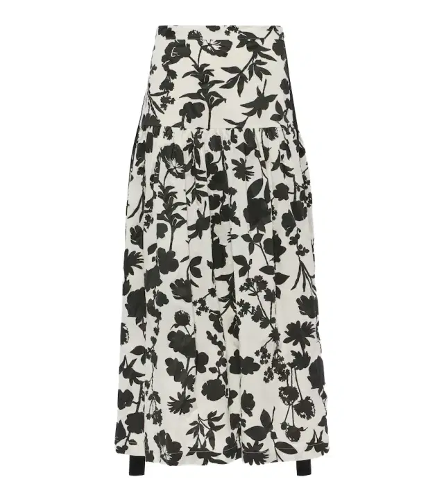 Max Mara Udente floral cotton maxi skirt