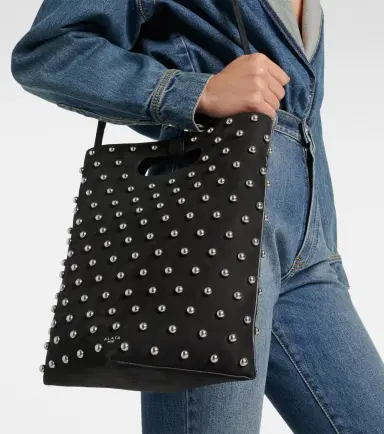 Alaïa Alaïa Folded embellished suede tote bag | Thumbnail 3