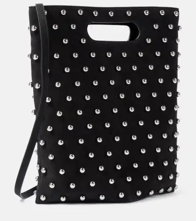 Alaïa Alaïa Folded embellished suede tote bag | Thumbnail 5