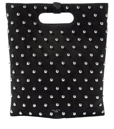 Alaïa Alaïa Folded embellished suede tote bag | Thumbnail 1