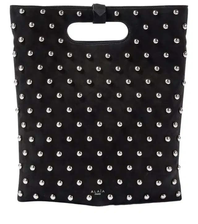 Alaia Alaïa Folded embellished suede tote bag