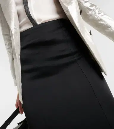 Brunello Cucinelli Satin maxi skirt | Thumbnail 3