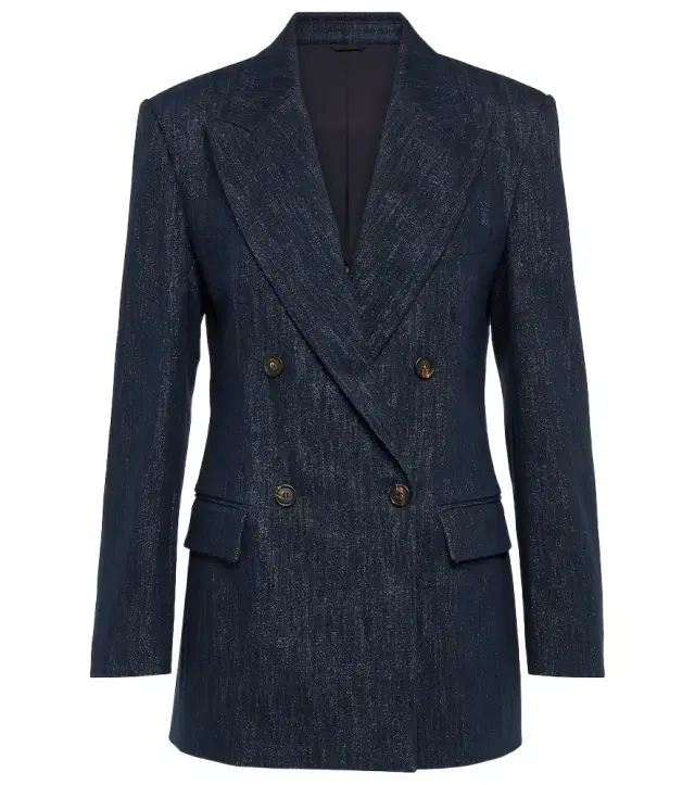 Brunello Cucinelli Metallic cotton-blend blazer