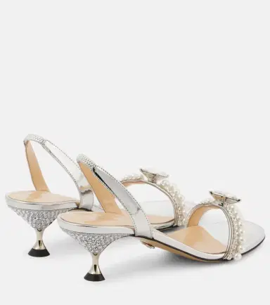 Mach & Mach Diamond Of Elizabeth 55 leather sandals | Thumbnail 3