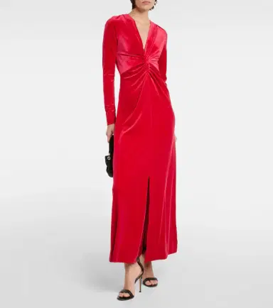 Ganni Velvet midi dress | Thumbnail 3