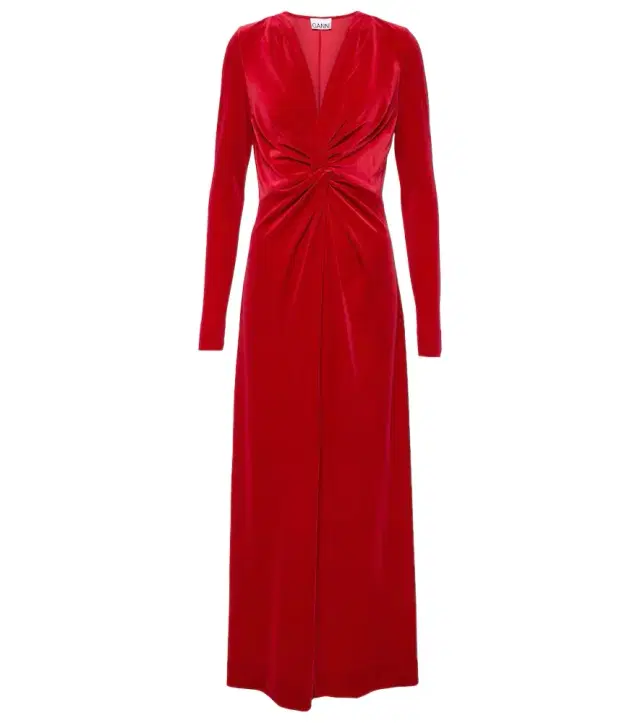 Ganni Velvet midi dress