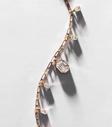 SHAY JEWELRY Illusion 18kt gold chain necklace with diamonds | Thumbnail 4
