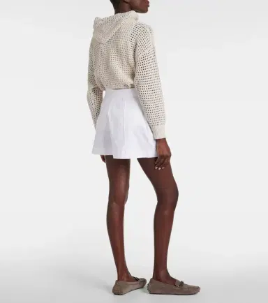 Brunello Cucinelli Pleated cotton shorts | Thumbnail 3