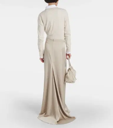 Brunello Cucinelli Satin maxi skirt | Thumbnail 5