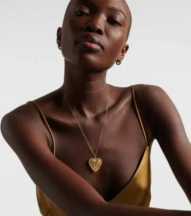 Ileana Makri 18kt gold necklace with diamonds and tsavorites | Thumbnail 4