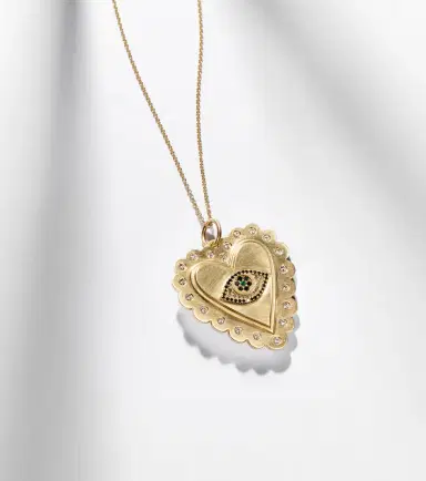 Ileana Makri 18kt gold necklace with diamonds and tsavorites | Thumbnail 5