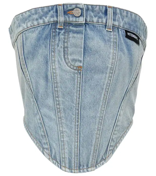 Vetements Cotton denim corset