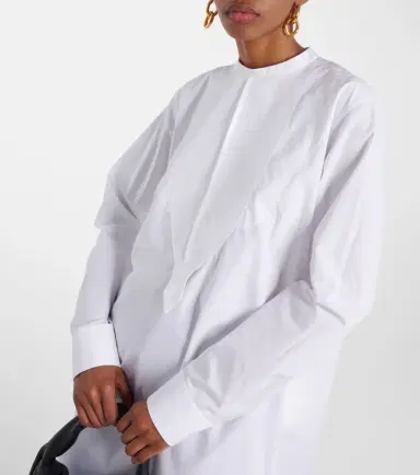 Jil Sander Embroidered cotton poplin blouse | Thumbnail 3