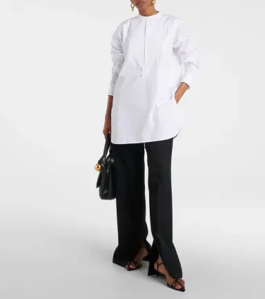 Jil Sander Embroidered cotton poplin blouse | Thumbnail 4