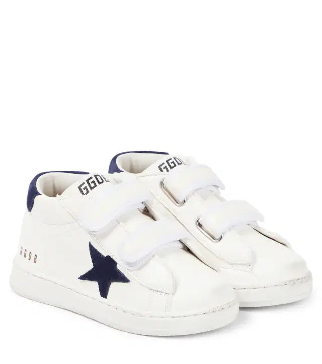 Baby June leather and suede sneakers