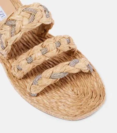 Aquazzura Costiera embellished raffia sandals | Thumbnail 2