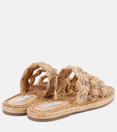 Aquazzura Costiera embellished raffia sandals | Thumbnail 4