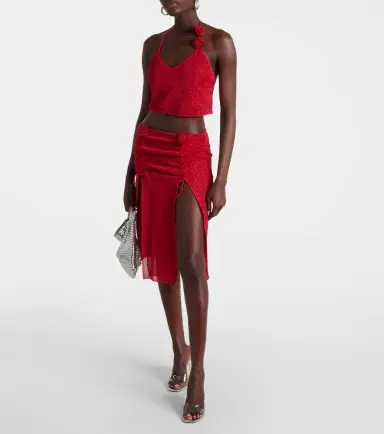 Oseree Oséree Lumière Rose midi skirt | Thumbnail 3