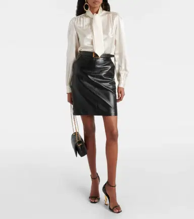 Saint Laurent Tie-neck silk satin blouse | Thumbnail 3 Saint Laurent Tie-neck silk satin blouse | Thumbnail 3