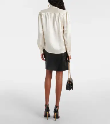 Saint Laurent Tie-neck silk satin blouse | Thumbnail 5 Saint Laurent Tie-neck silk satin blouse | Thumbnail 5