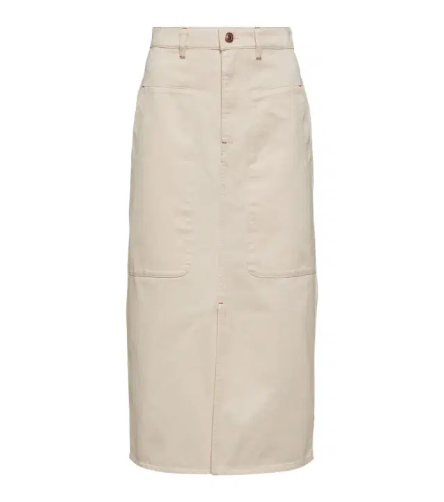 Marant Étoile Flozia cotton midi skirt