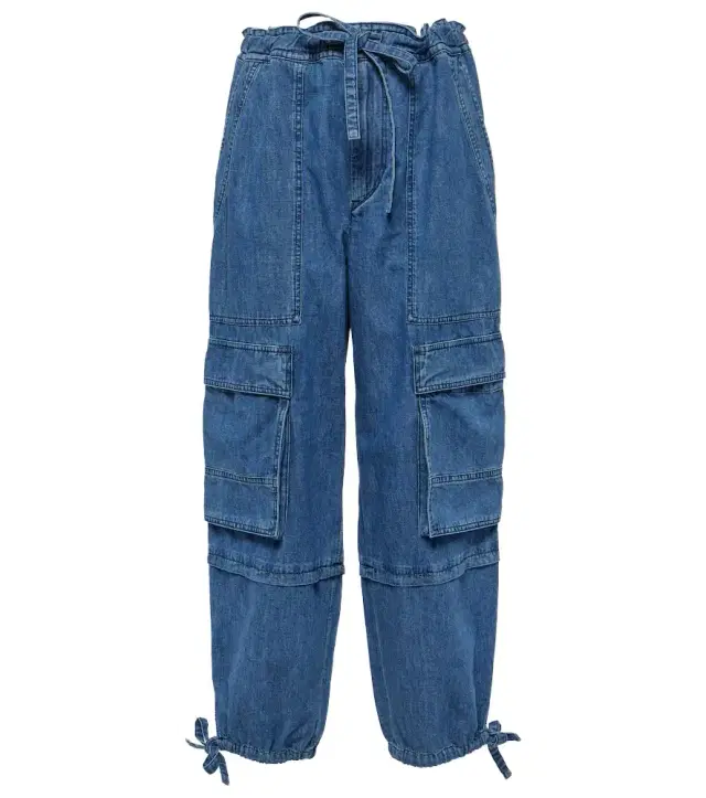 Marant Étoile Ivy mid-rise denim cargo pants