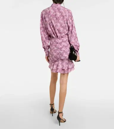 Isabel Marant Milendi ruffled silk-blend miniskirt | Thumbnail 4