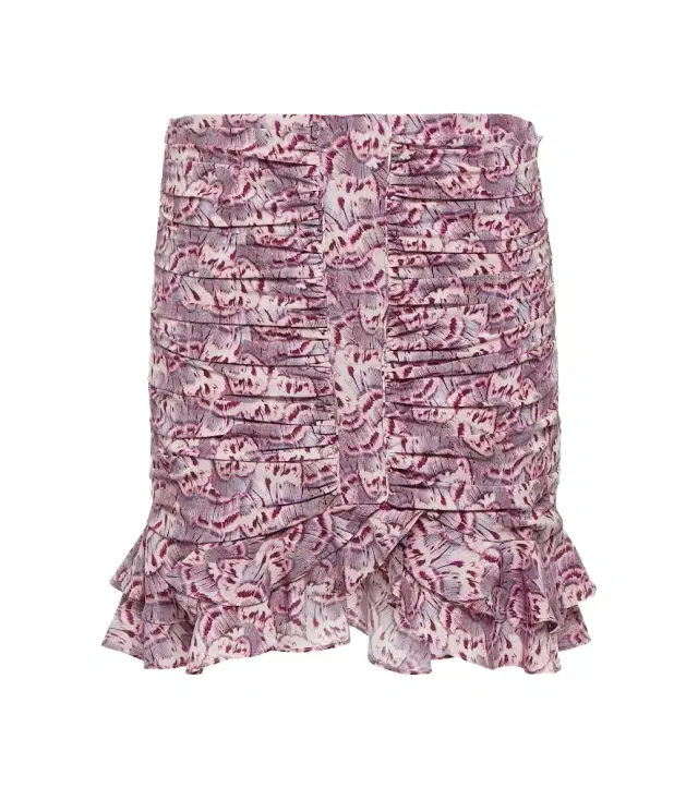 Isabel Marant Milendi ruffled silk-blend miniskirt